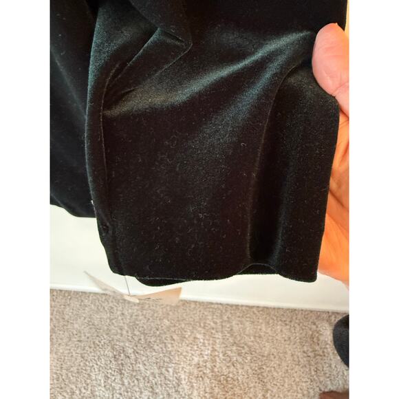 Vintage R&M Richards by Karen Kwong Velvet Jacket Womens 12 Black Gold Buttons - Picture 3 of 9